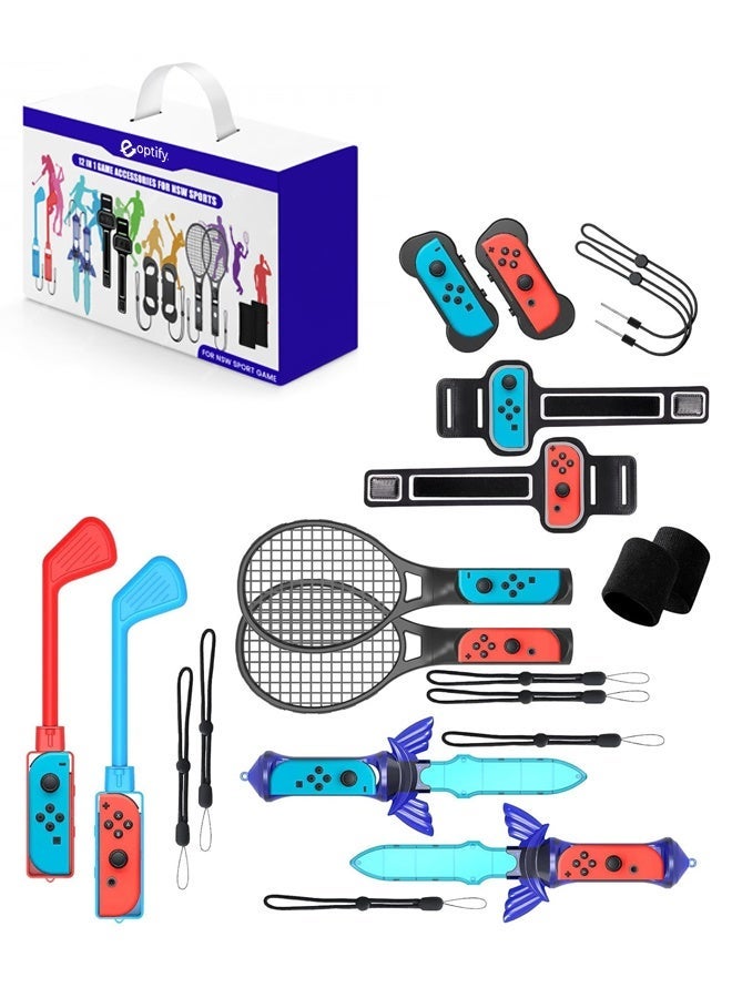Eoptify 12 in 1 Nintendo Switch Sports Accessories Bundle for Nintendo Switch Games, Family Switch Sports Gaming Nintendo Accessories Kit, All in One Nintendo Switchs Accessory Set by Eoptify - Image 1